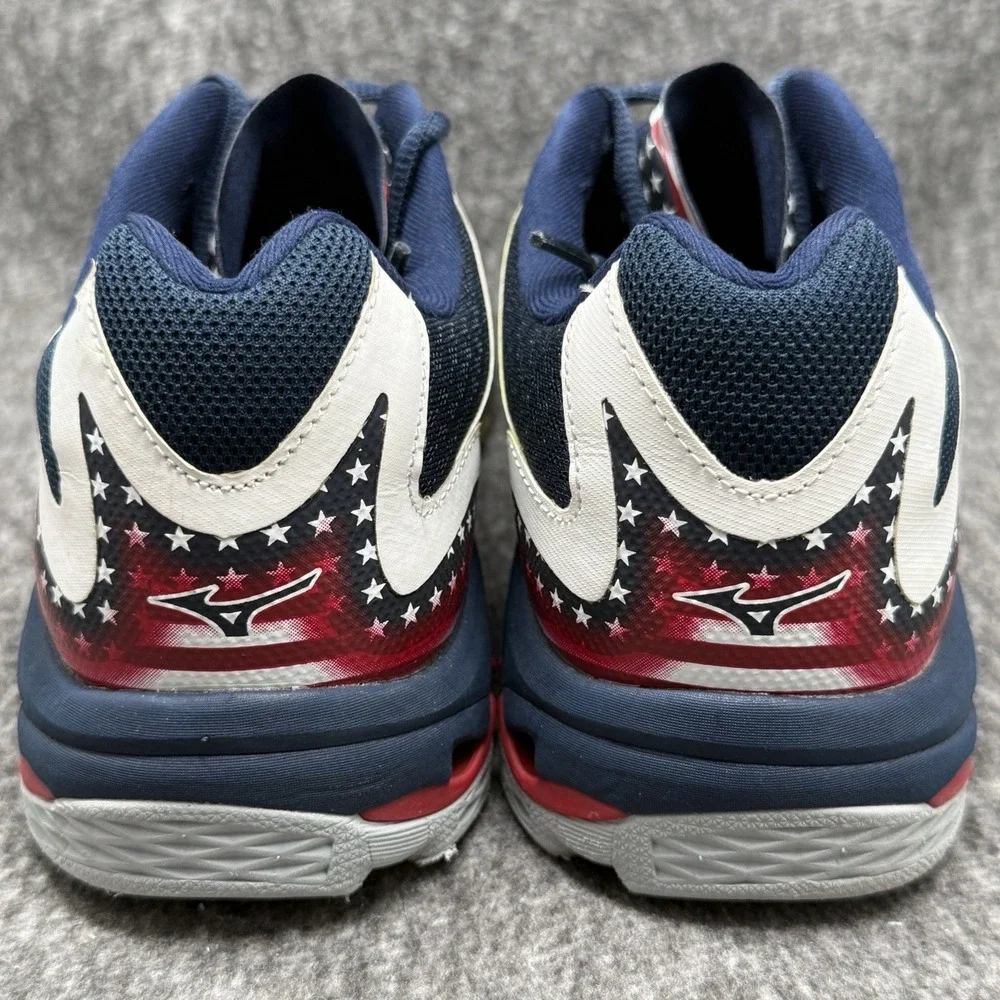 Mizuno Wave Lightning Z3 USA Stars Stripes Womens Volleyball Shoes Red White
